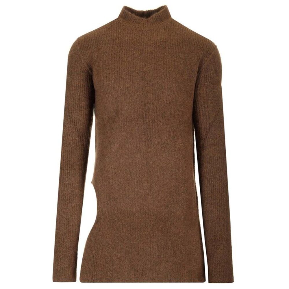 Rick Owens Men High Neck Sweater In Alpaca